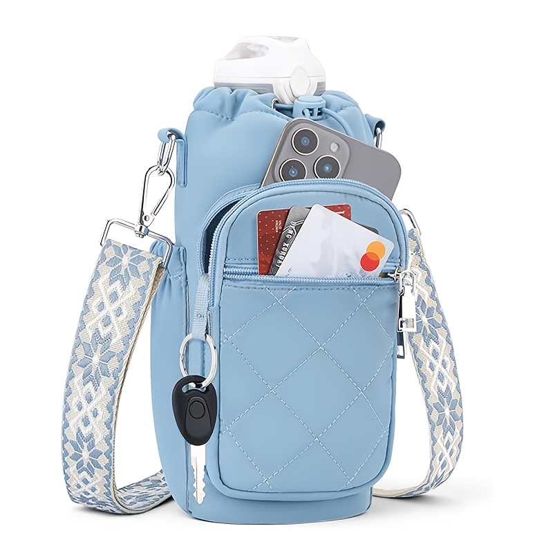 Travel Accessories Holder - Crossbody Insulated Water Bottle Holder Bag