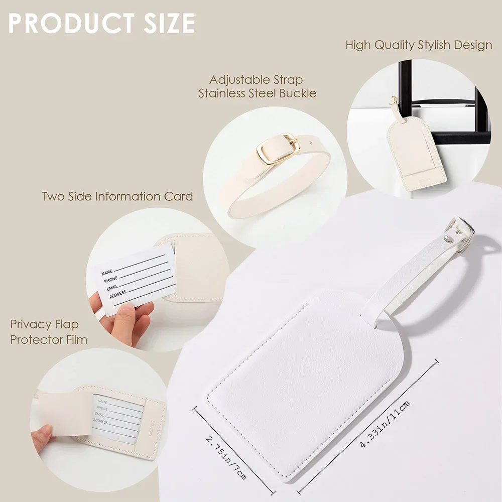 Personalized PU Luggage Tags L - Travel Accessories Gifts For Her ulasan dan harga