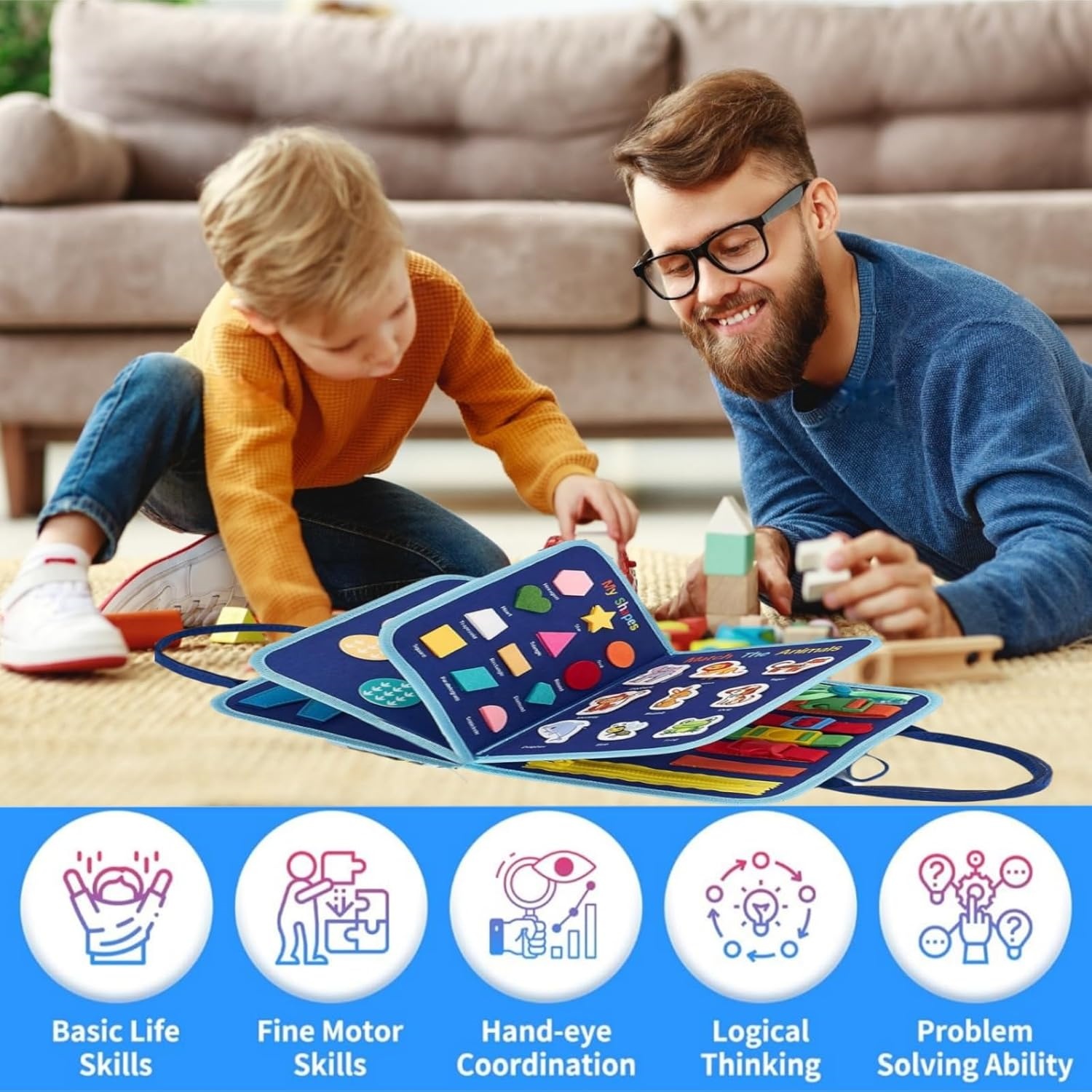 Toddler Busy Board - Montessor - Travel Accessories Toddler ulasan dan harga