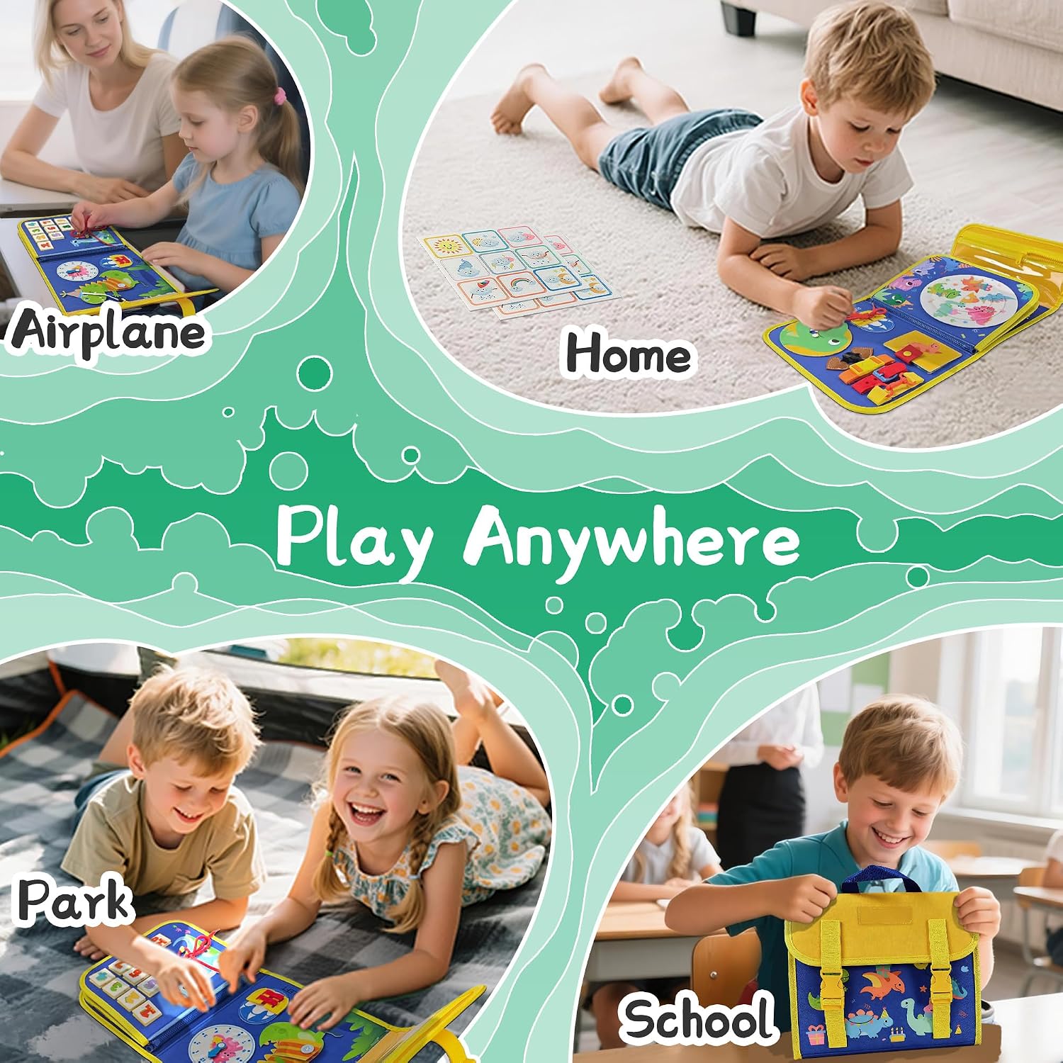 Dinosaur Toddler Busy Board Ba - Travel Accessories Toddler ulasan dan harga