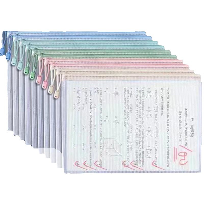 Morandi Grid File Bag Thick A4 - Document Organizer Folder ulasan dan harga