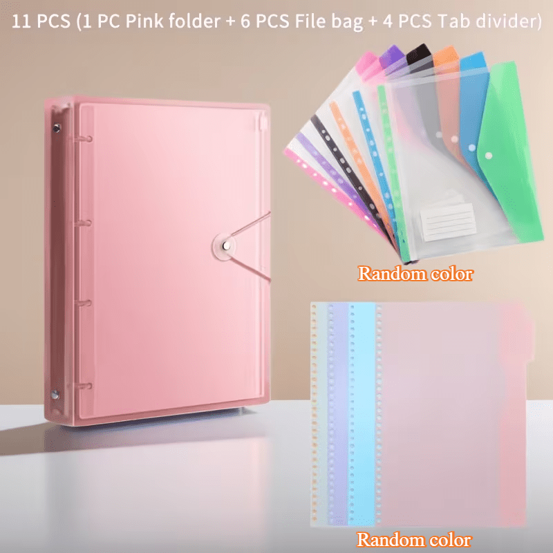 11Pcs A4 Loose Leaf Folder Set - Document Organizer Folder ulasan dan harga