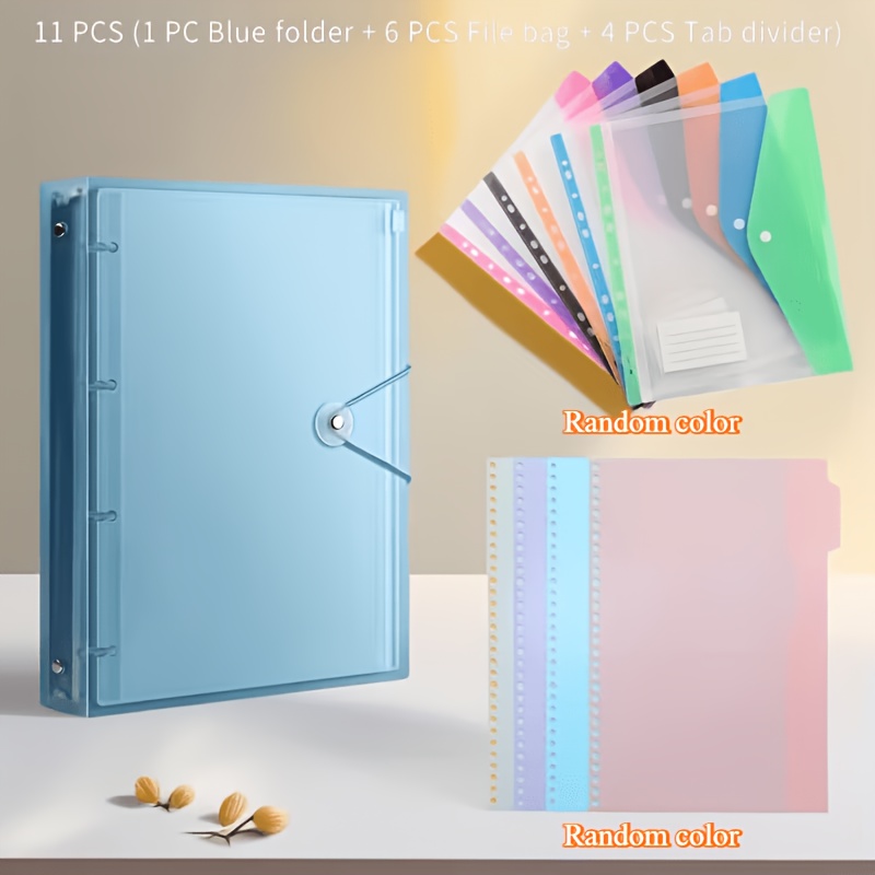 11Pcs A4 Loose Leaf Folder Set - Document Organizer Folder ulasan dan harga