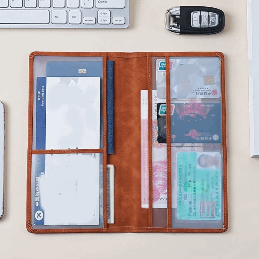 Card Holder PU Leather Passpor - Passport Holder Rfid ulasan dan harga