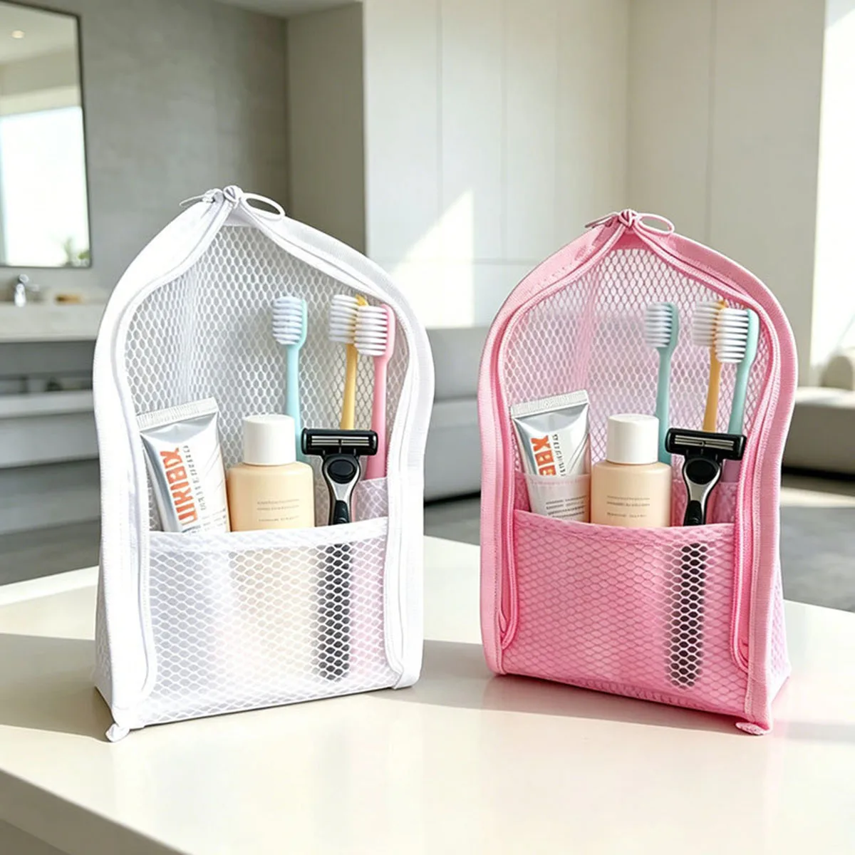 Standing Mesh Toiletry Bag for - Travel Accessories Organizer Case ulasan dan harga