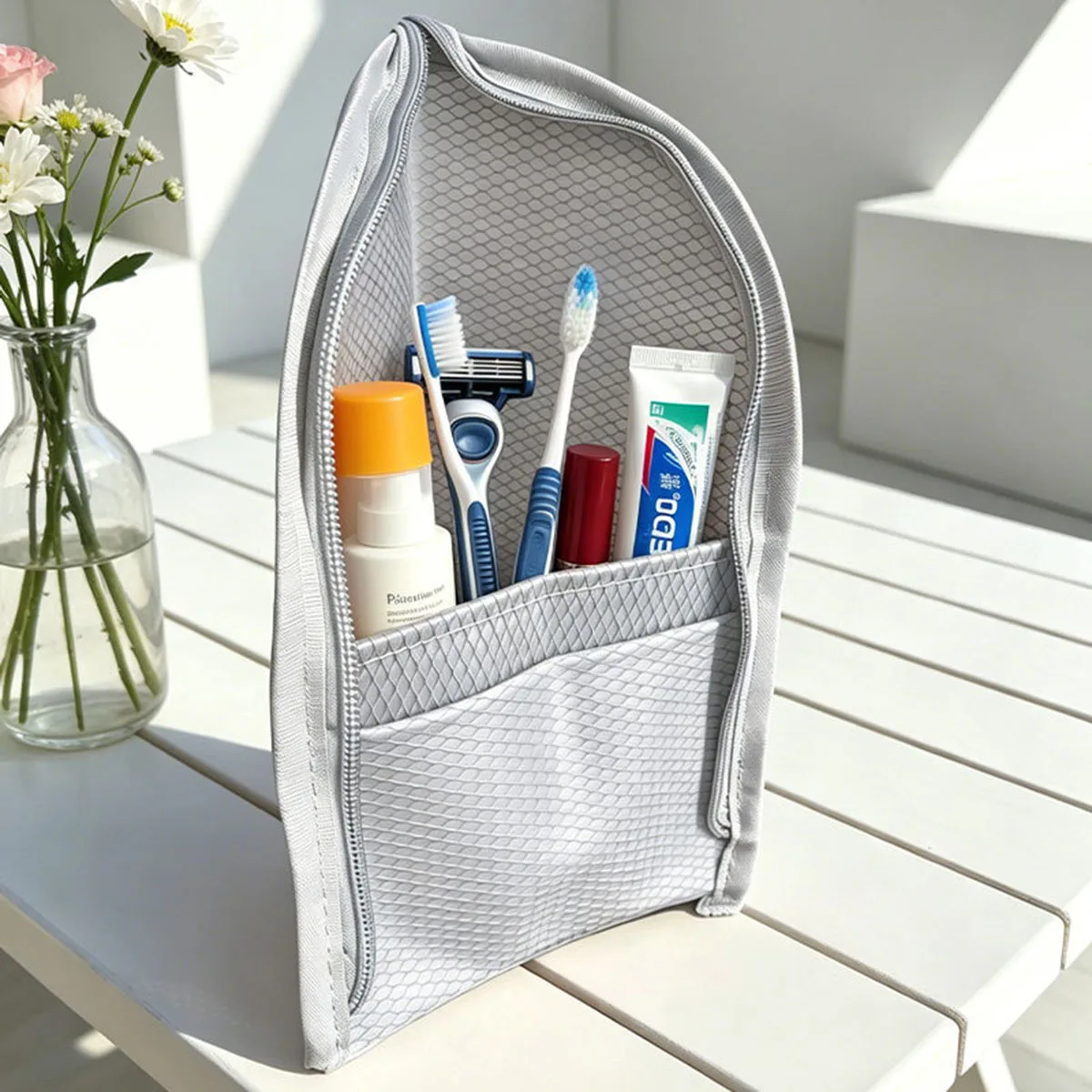 Standing Mesh Toiletry Bag for - Travel Accessories Organizer Case ulasan dan harga