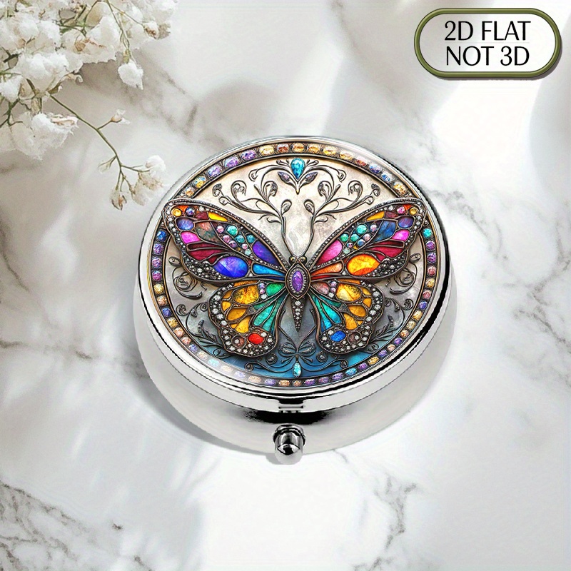 1pc flat portable round metal  - Travel Accessories As Gifts ulasan dan harga