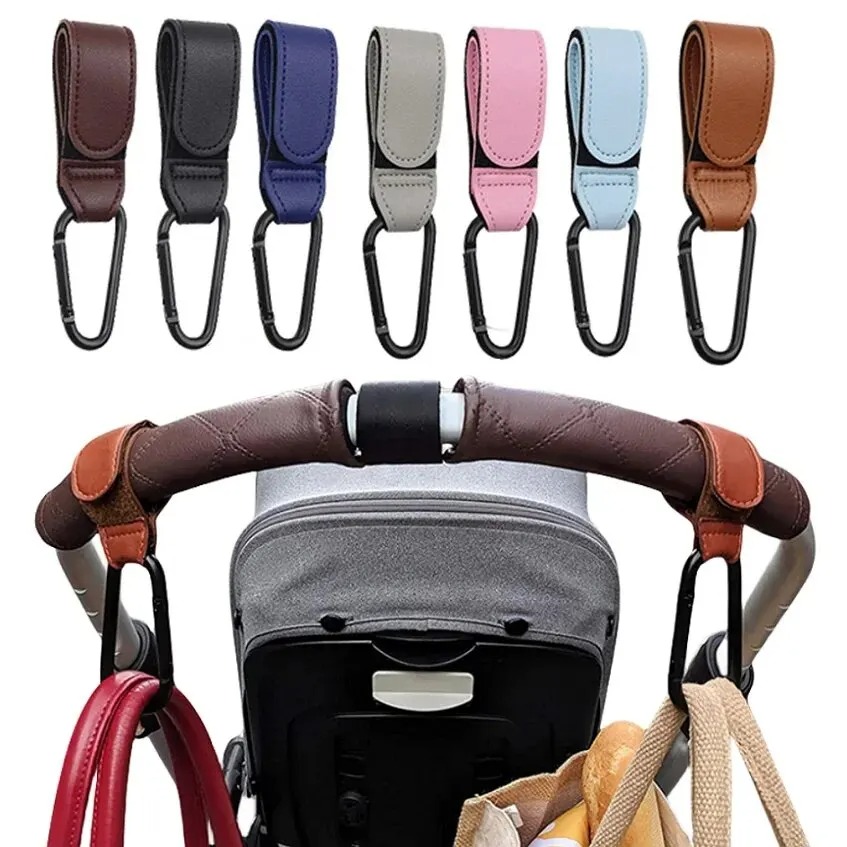 2Pcs Leather Cart Hooks Baby S - Travel Accessories For 4 Year Old ulasan dan harga