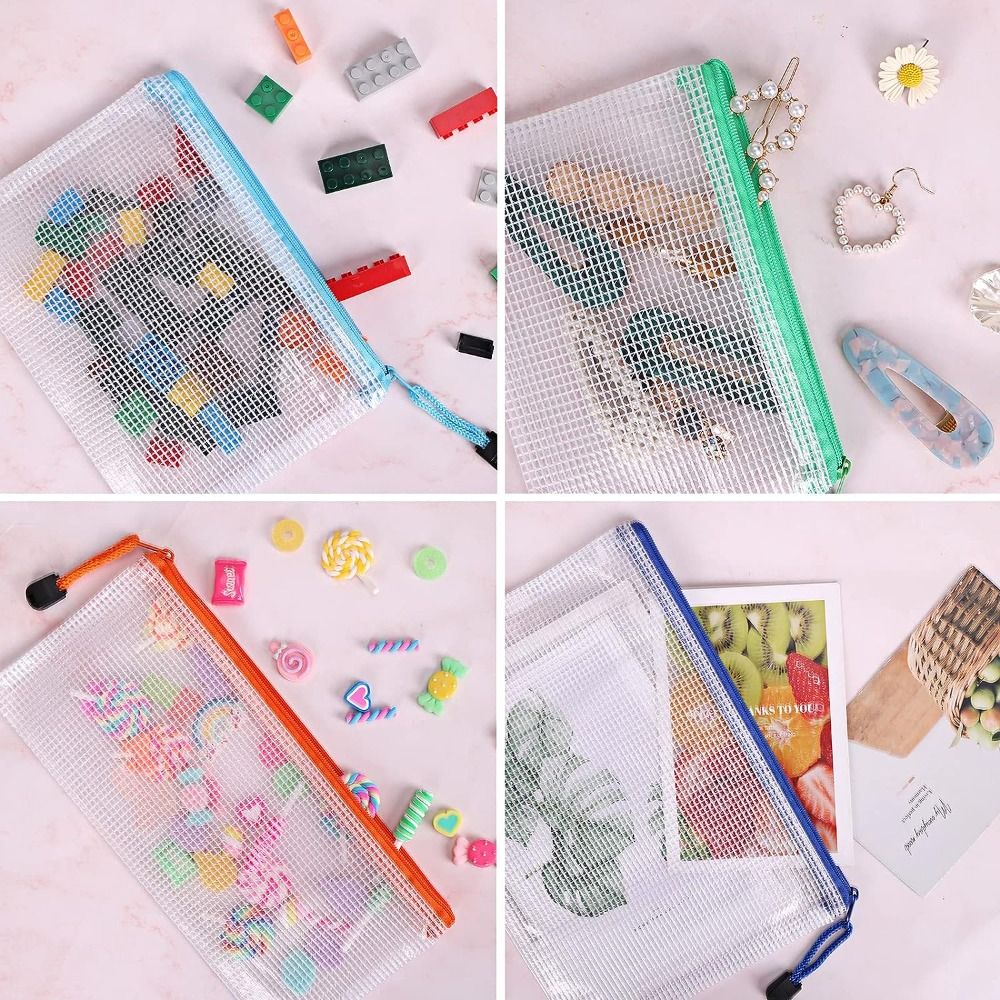 Cosmetic Makeup Bags Mesh Zipp - Document Organizer Folder ulasan dan harga