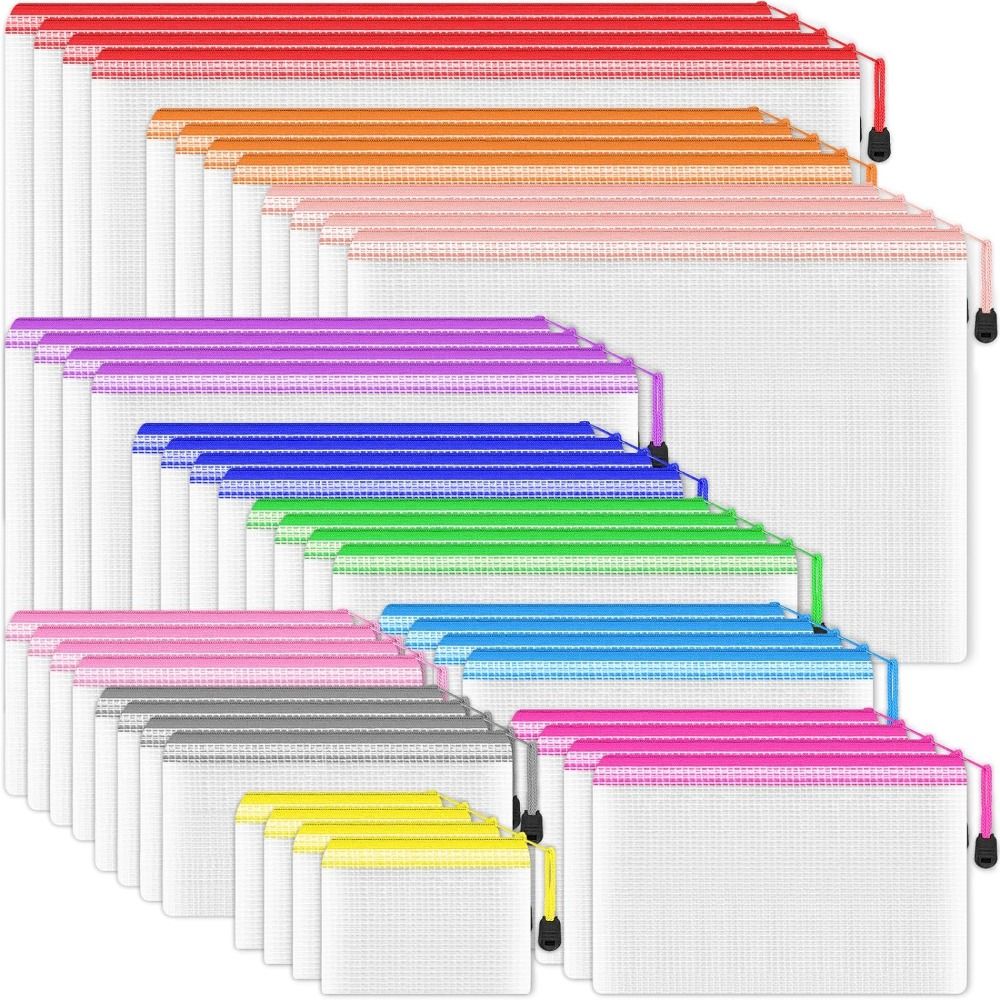 Cosmetic Makeup Bags Mesh Zipp - Document Organizer Folder ulasan dan harga