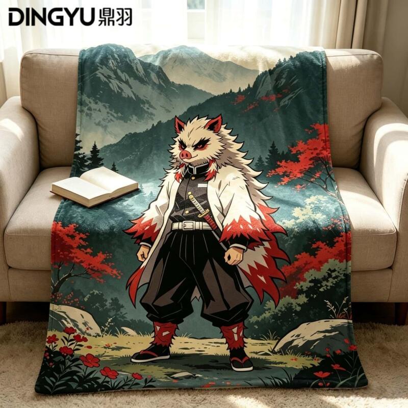 Anime Demon Slayer Flannel Bla - Travel Accessories As Gifts ulasan dan harga