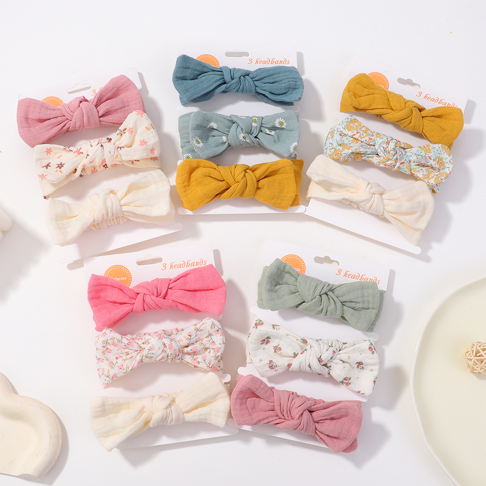 3Pcs/Set Soft Elastic Bows Hea - Travel Accessories Toddler ulasan dan harga