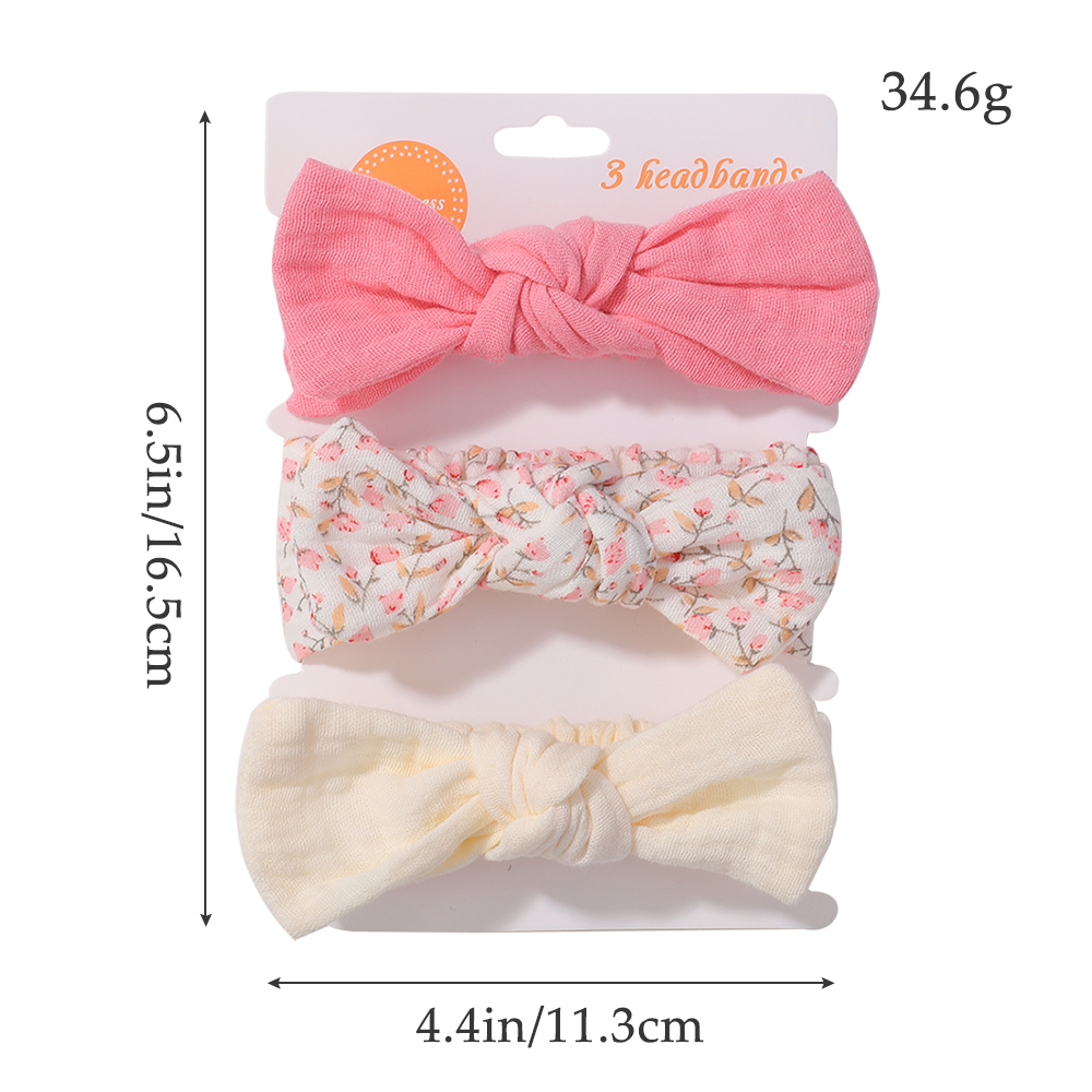 3Pcs/Set Soft Elastic Bows Hea - Travel Accessories Toddler ulasan dan harga