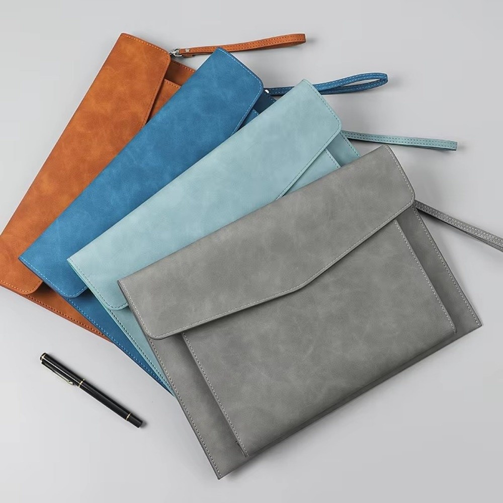 Portable A4 Document Bag Leath - Document Organizer Folder ulasan dan harga