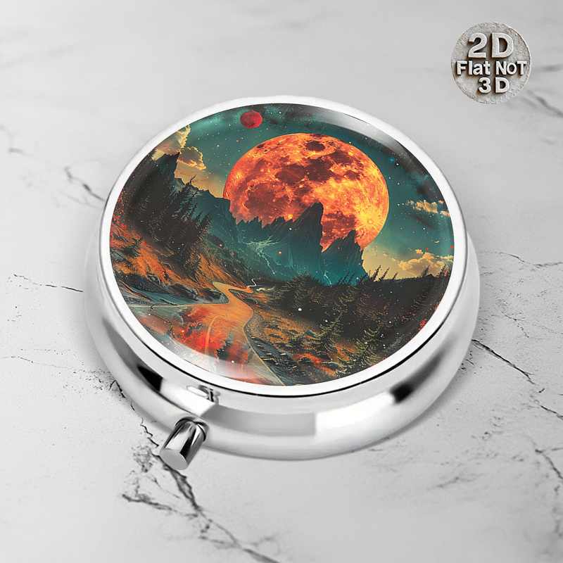(Flat) 1pc portable round meta - Travel Accessories As Gifts ulasan dan harga