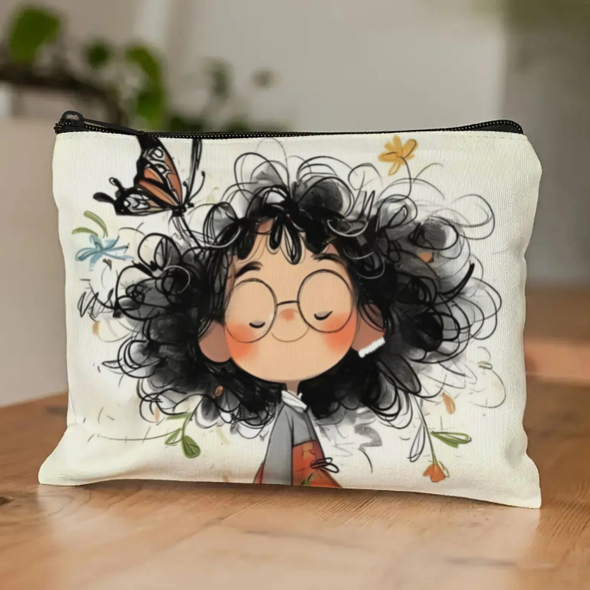 Cartoon Girl Makeup Bag Zipper - Travel Accessories Organizer Case ulasan dan harga