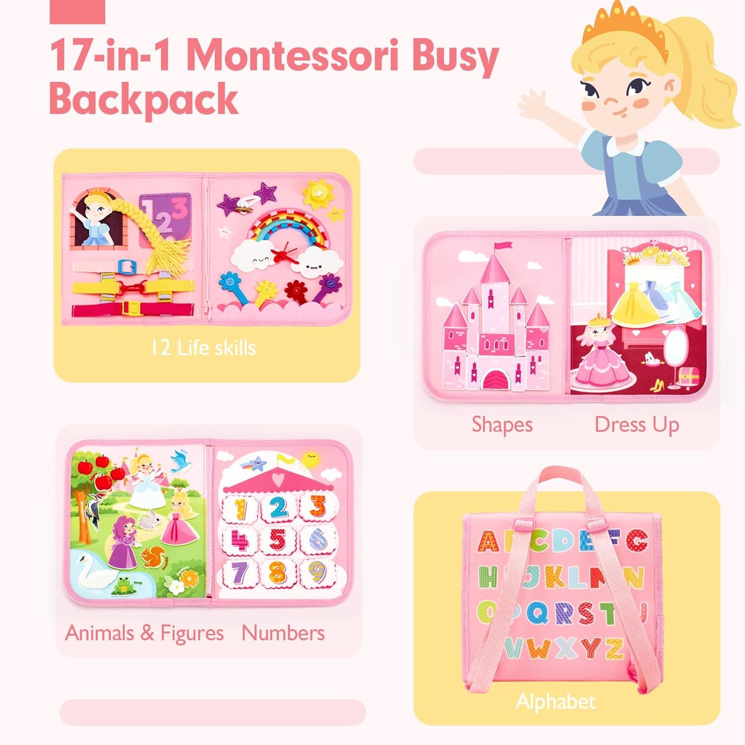 Toddler Busy Board Toys Montes - Travel Accessories Toddler ulasan dan harga