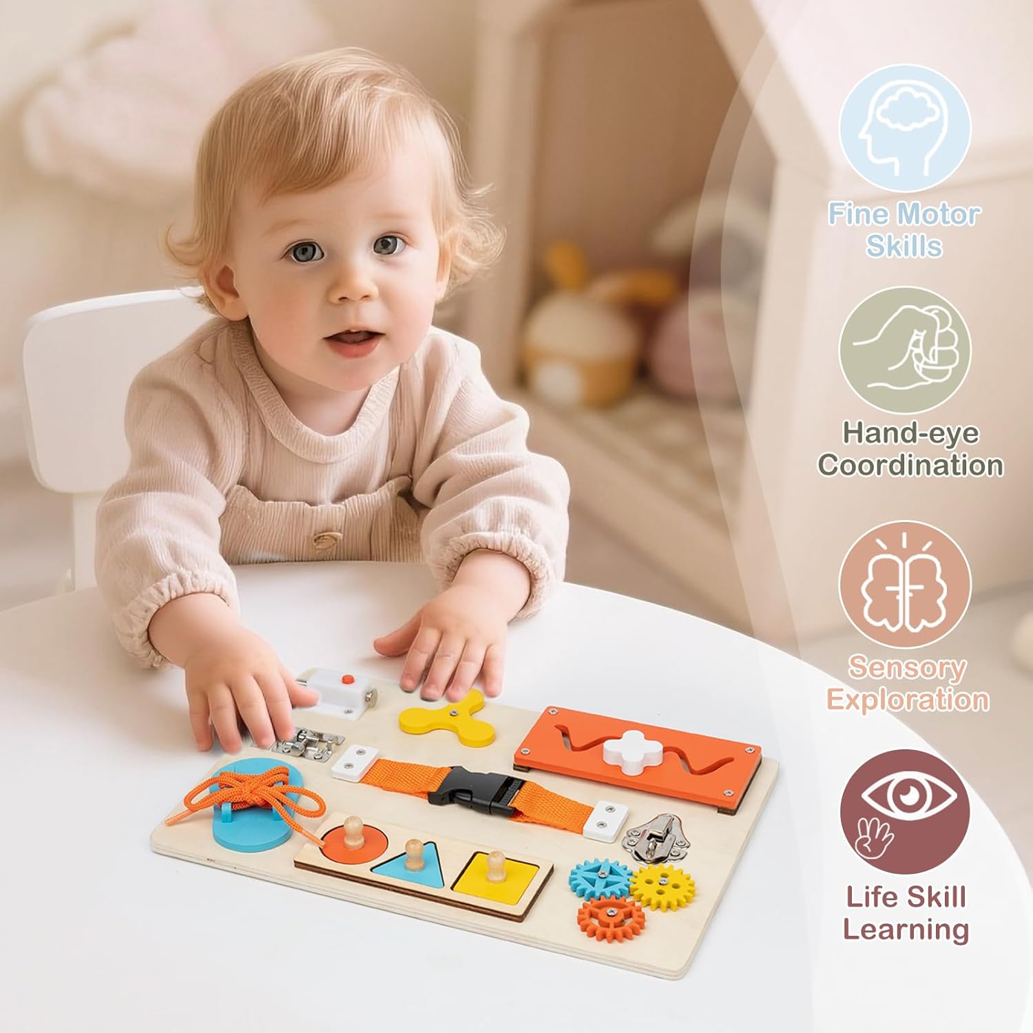 Montessori Busy Board for Todd - Travel Accessories Toddler ulasan dan harga