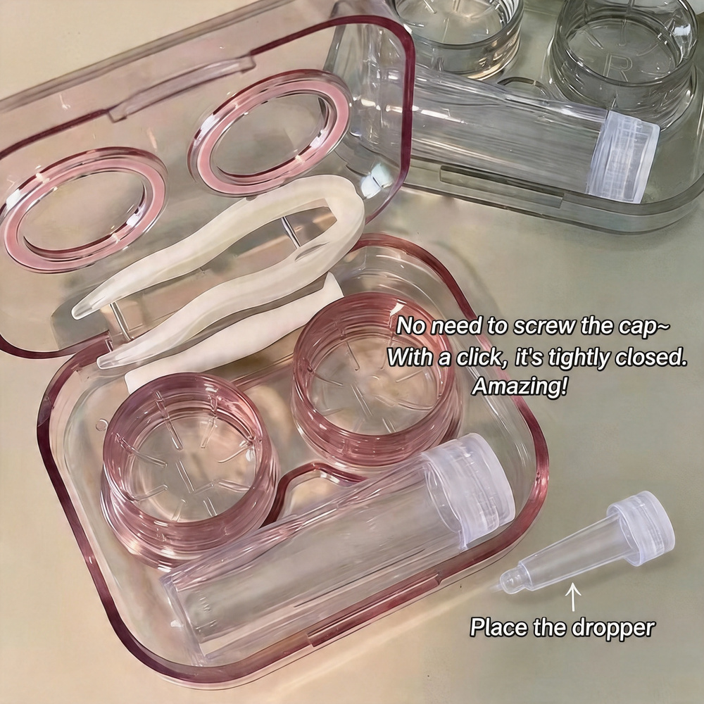 KLASSNUM Cute Contact Lens Cas - Travel Accessories Kit For Women ulasan dan harga