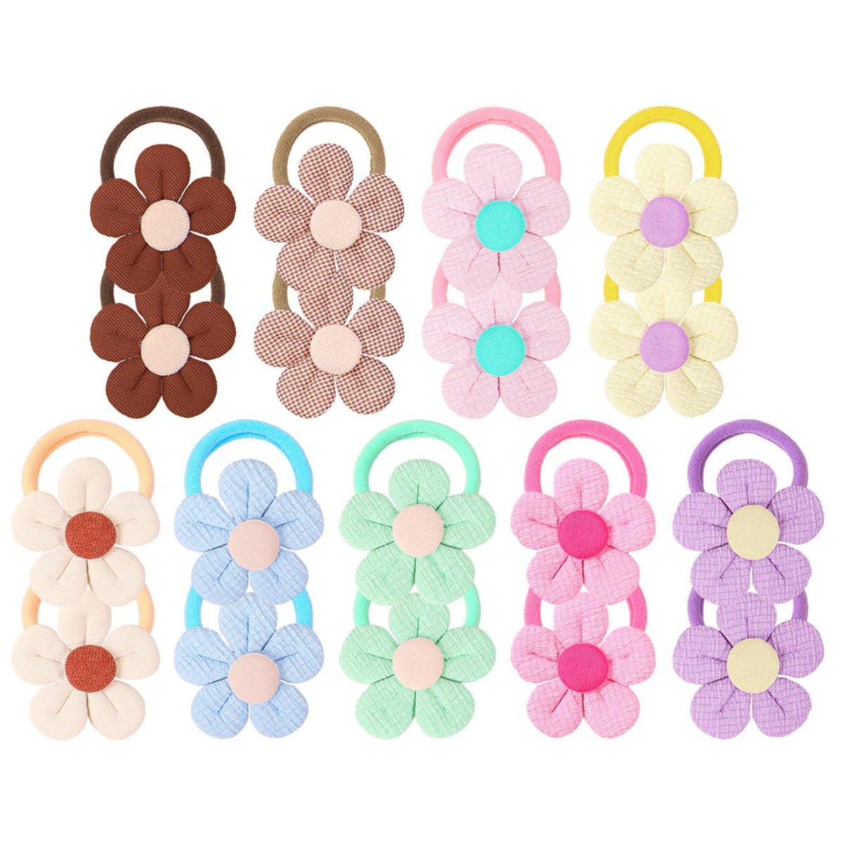 18pcs Sunflower Hair Ties Kids - Travel Accessories Holder ulasan dan harga