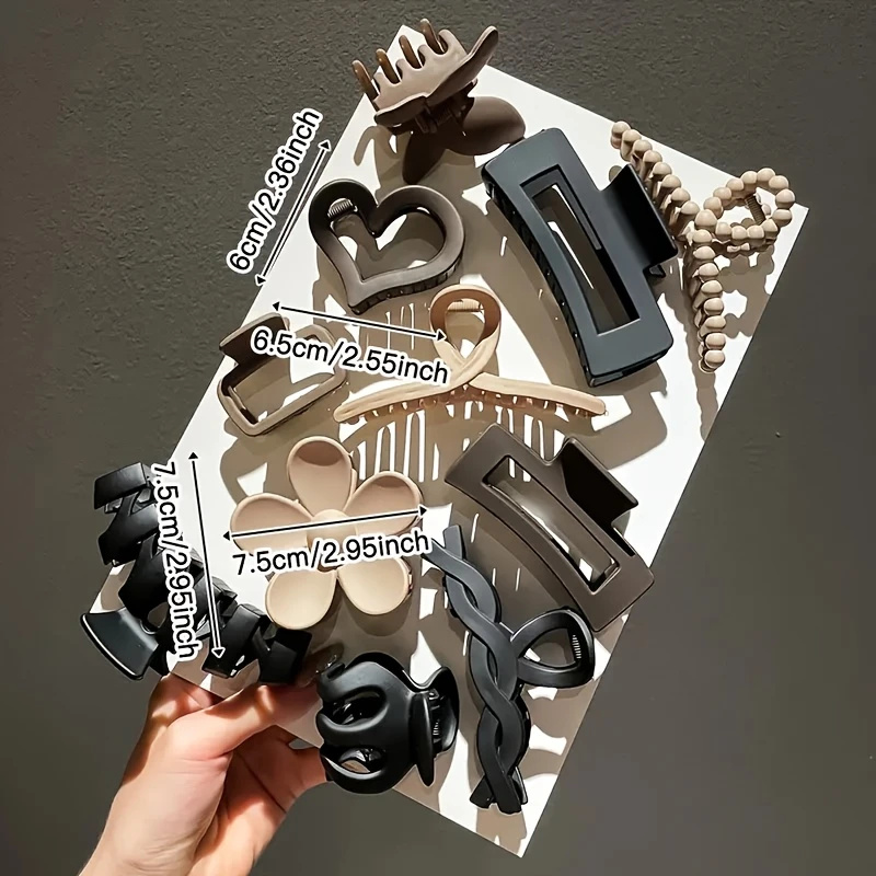 11Pcs Assorted Hair Claw Clips - Travel Accessories Shops ulasan dan harga