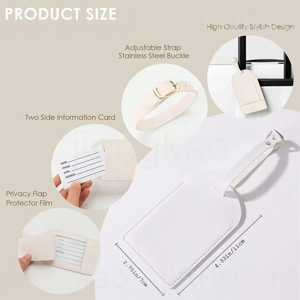 Personalized PU Luggage Tag He - Travel Accessories Gifts For Her ulasan dan harga