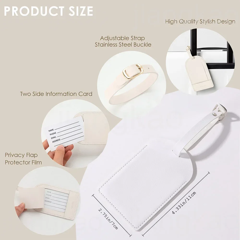 Personalized PU Luggage Tag Fl - Travel Accessories Gifts For Her ulasan dan harga