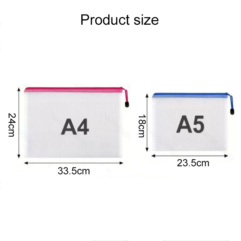 5/20PCS A4/A5 Mesh Zipper Pouc - Document Organizer Folder ulasan dan harga