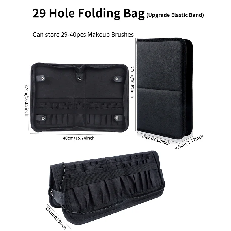 29/23 Holes Foldable Makeup Br - Travel Accessories Holder ulasan dan harga