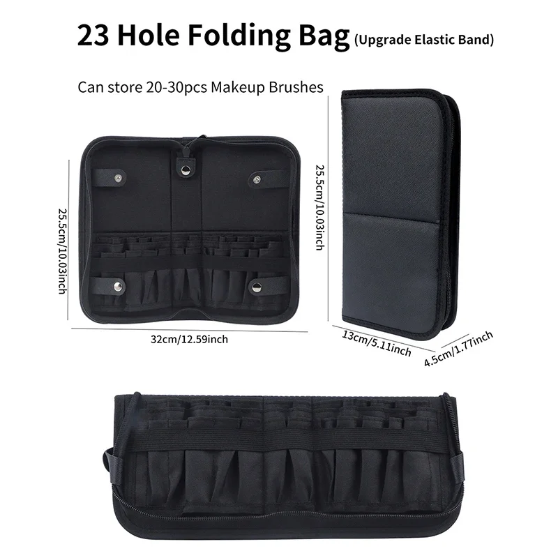 29/23 Holes Foldable Makeup Br - Travel Accessories Holder ulasan dan harga
