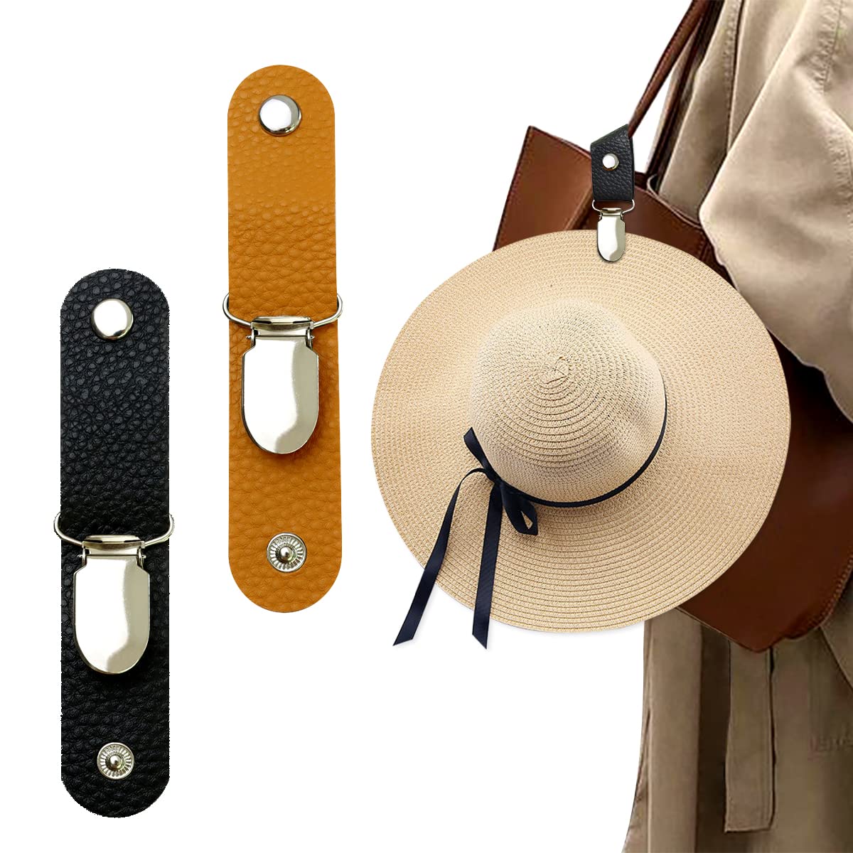 PU Leather Hat Clip for Travel - Travel Accessories Holder ulasan dan harga