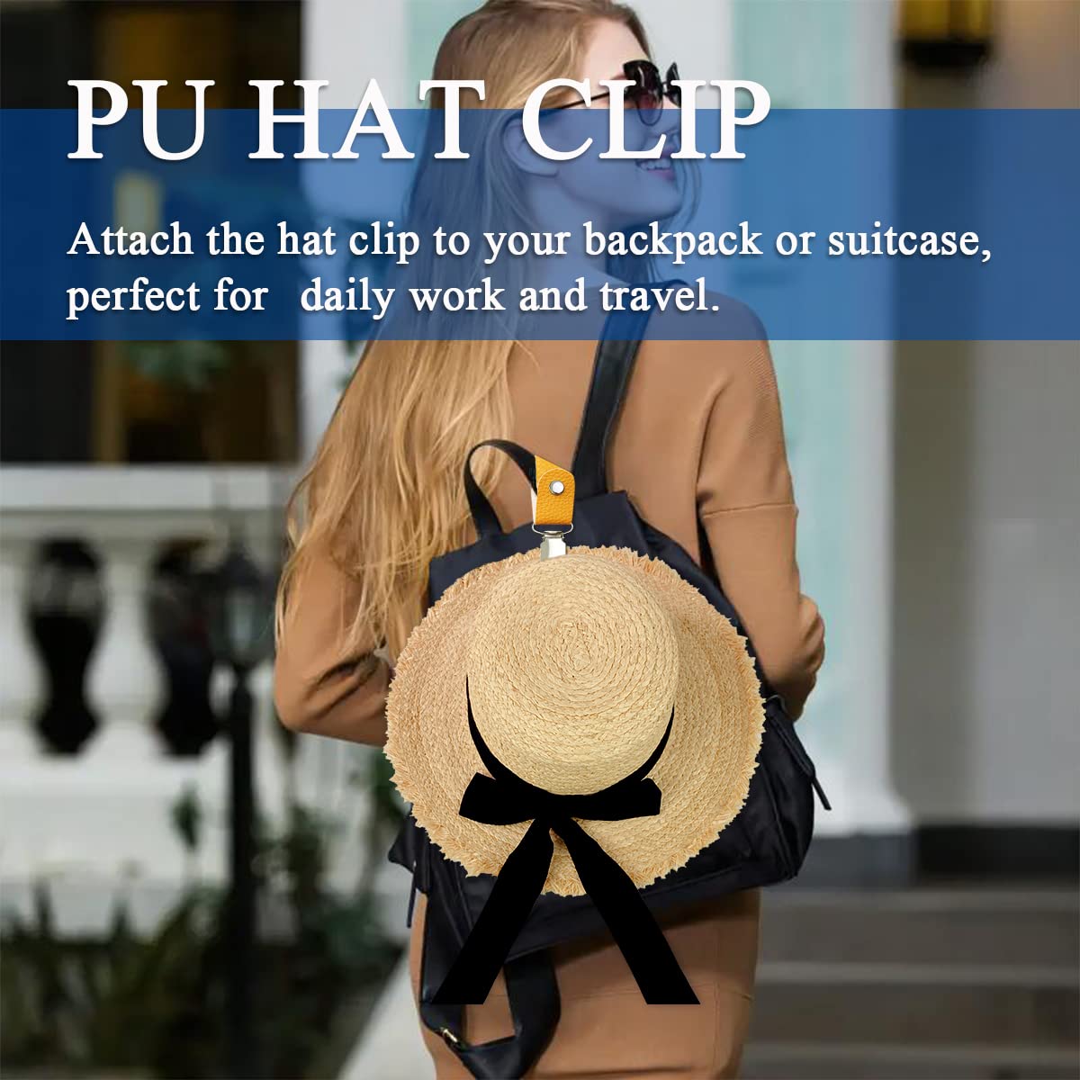 PU Leather Hat Clip for Travel - Travel Accessories Holder ulasan dan harga