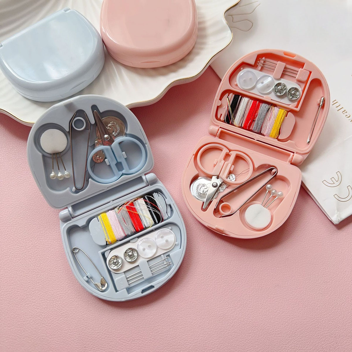 Mini Manual Sewing Machine Kit - Travel Accessories Kit For Women ulasan dan harga