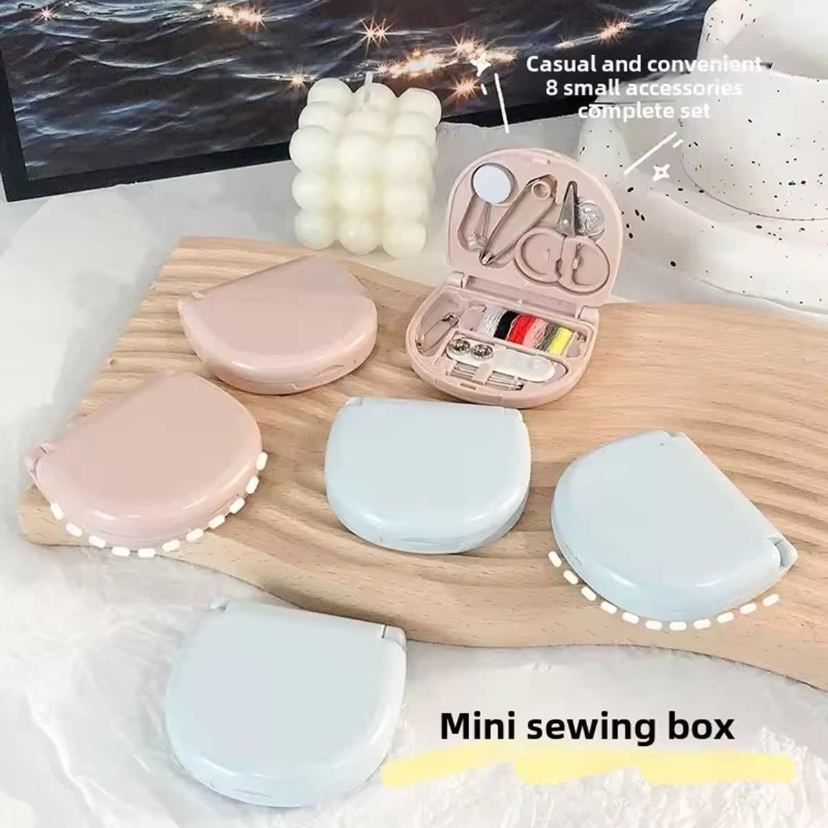 Mini Manual Sewing Machine Kit - Travel Accessories Kit For Women ulasan dan harga