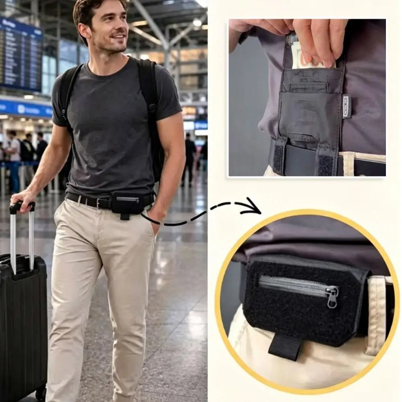 Portable Waist Belt Wallet,Men - Passport Holder Rfid ulasan dan harga