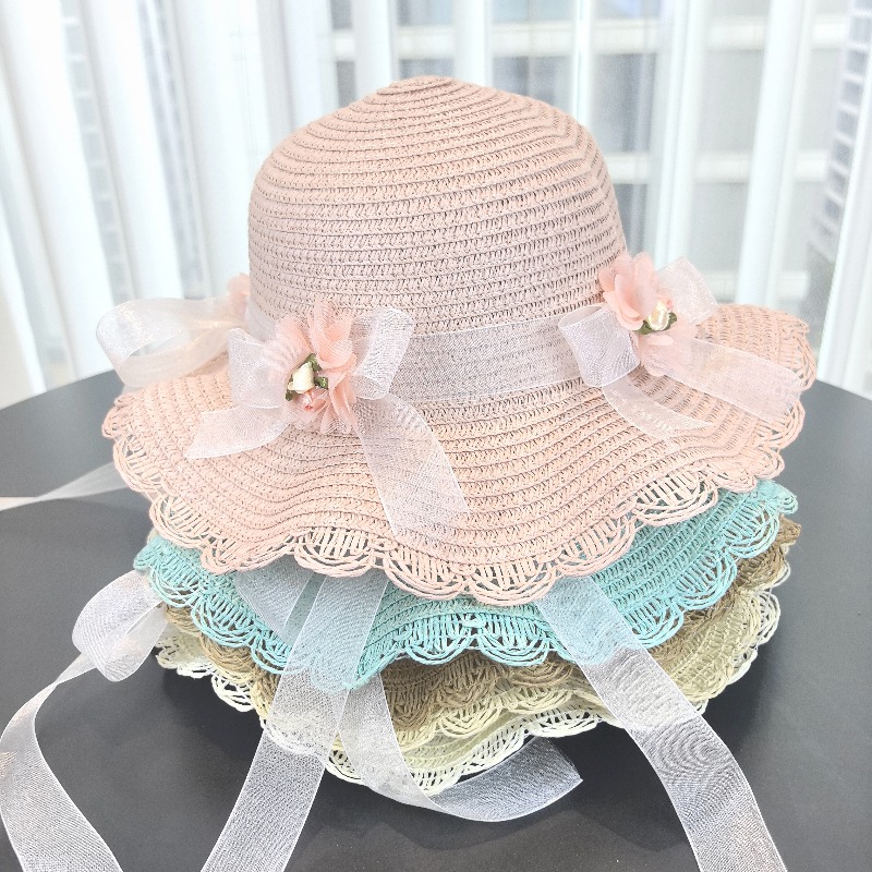 Girls 2pcs Straw Hat Solid Col - Travel Accessories For 4 Year Old ulasan dan harga