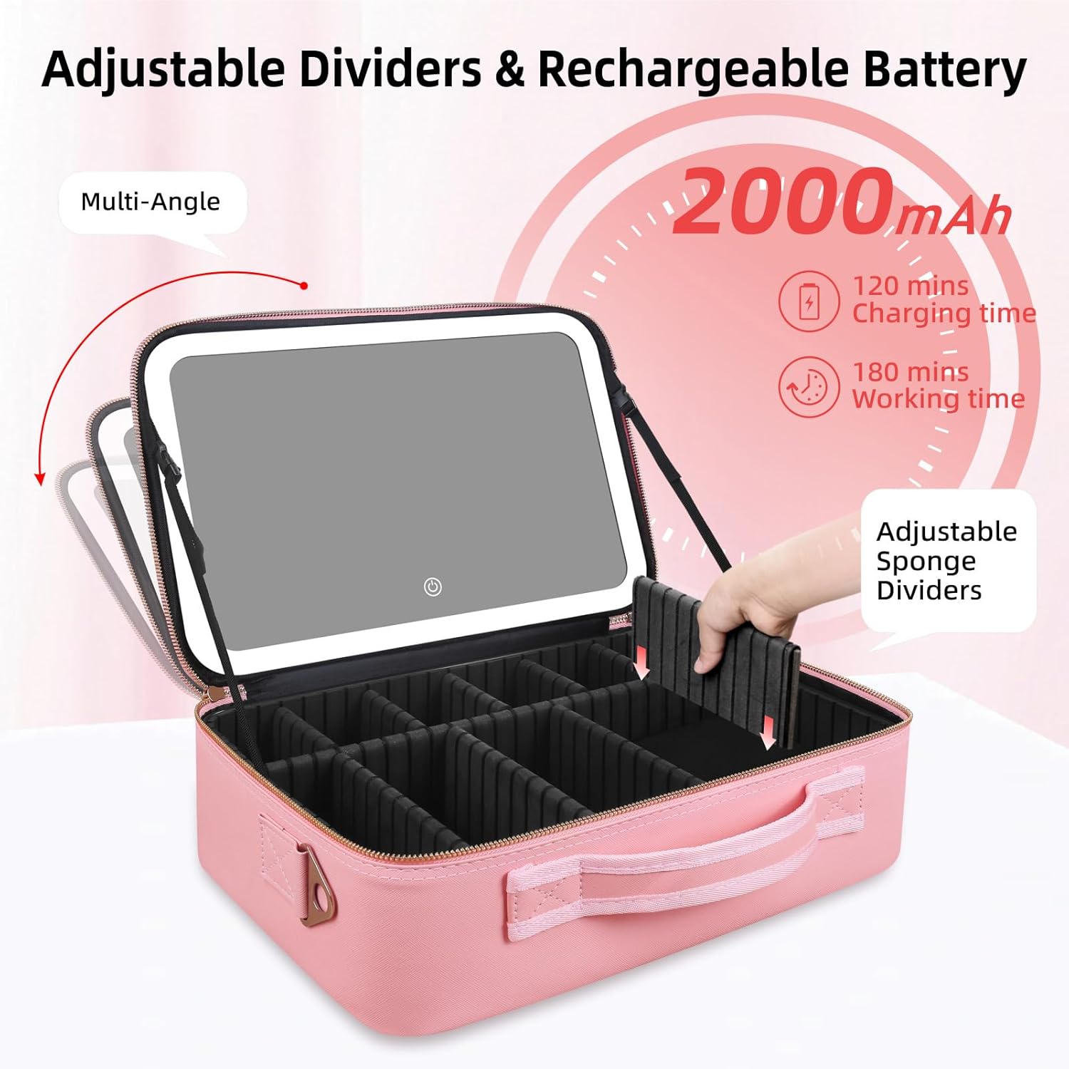 Large Capacity Makeup Bag 15'' - Travel Accessories Organizer Case ulasan dan harga